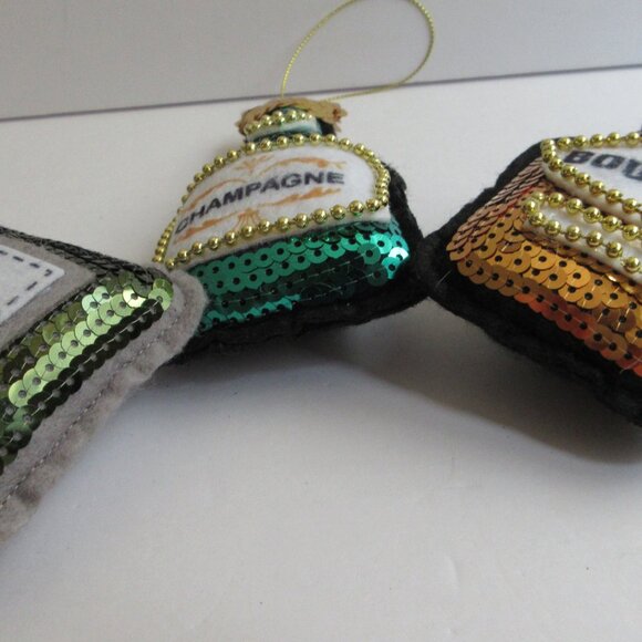 3 Wondershop Target Sequin & Felt Plush Liquor Bottle Christmas Ornaments 2024 - Picture 11 of 14